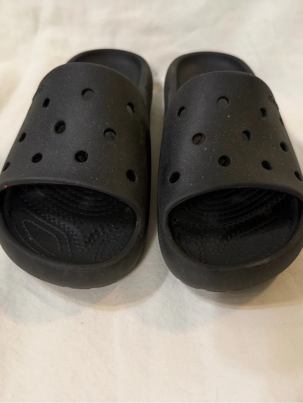 CROCS Black Slip-On Slide Sandals
